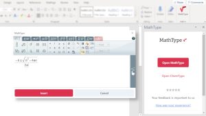 MathType Microsoft Office and Google Workspace allowing Students